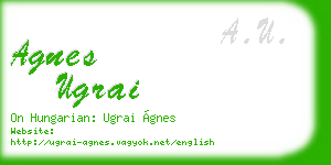 agnes ugrai business card